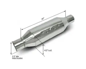SLP Performance 1pc SLP LoudMouth II Bullet Type 2.5" Inlet | Outlet Muffler
