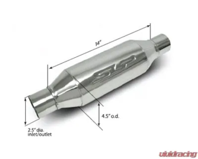 SLP Performance 1pc SLP LoudMouth II Bullet Type 2.5" Inlet | Outlet Muffler - 310013818