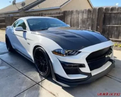 VIS Racing AMS Style Carbon Fiber Hood Ford Mustang 2-Door 2018-2022 - 18FDMUS2DAMS-010C