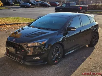 VIS Racing AMS Style Black Carbon Fiber Hood Ford Focus 2015-2018 - 15FDFOC2DAMS-010C