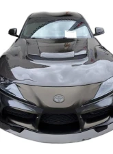 VIS Racing Carbon Fiber VRS Style Hood Toyota Supra GR 2020-2023                                     - 20TYSUP2DVRS-010C - Image 4