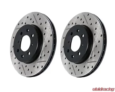 StopTech Sport Drilled | Slotted Brake Rotor Rear Set BMW 750i | 760i | 760Li 2005-2008 CLEARANCE - 127.34086L-R-Set