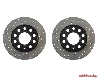 StopTech Sport Drilled Brake Rotor Rear Set Audi A4 | A4 Quattro 2002-2008 CLEARANCE - 128.33108L-R-Set