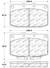 StopTech Sport Front Brake Pads with Shims for Mazda RX-7 1986-1995                                     - 309.0331 - Image 3