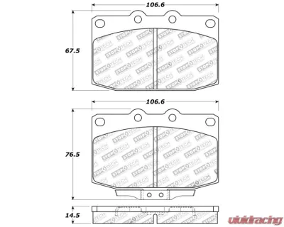StopTech Sport Front Brake Pads with Shims for Mazda RX-7 1986-1995 - 309.0331