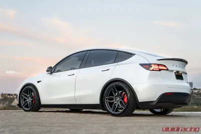 ADV1 ADV005 Concave Wheel Set of 4 20x9.0 20x10.5 Satin Black Tesla Model 3 CLEARANCE - ADV1-005-TSLA3-SBLK