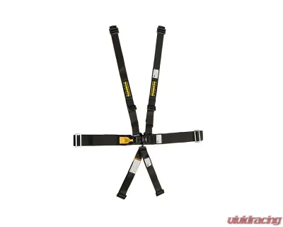Schroth Latchlink III 3in Shoulder 5-Point Adjustable Sub Pull Down Lap Belt - Black - SR 76751D