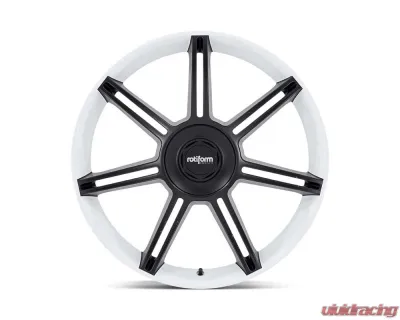 Rotiform FRA Wheel 22x10 5x130 56mm Gloss White w/Matte Black Spokes - R908221063+56