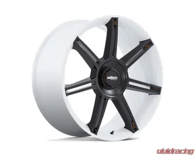 Rotiform FRA Wheel 22x12 5x130 60mm Gloss White w/Matte Black Spokes - R908221263+60