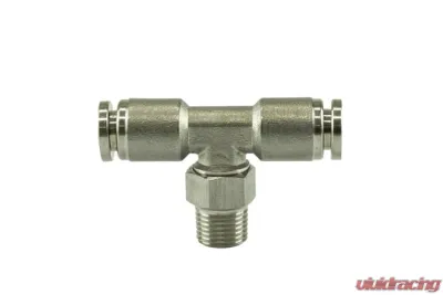 Turbosmart 1/8" NPT Tee Pushloc Fitting - Stainless Steel - 1/4 - TS-0550-3055