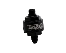 Turbosmart Billet Turbo Oil Feed Filter 44um -4AN To -4AN ORB - Black