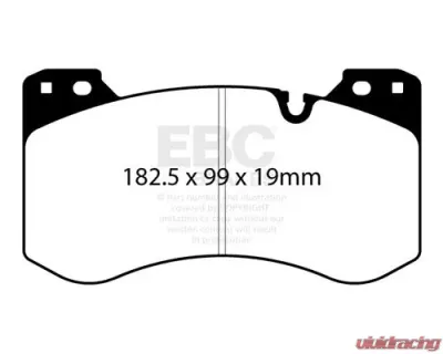 EBC Brakes Bluestuff NDX Trackday Front Brake Pads for BMW M3 3.0 Twin Turbo 2021-2024 - DP52454NDX