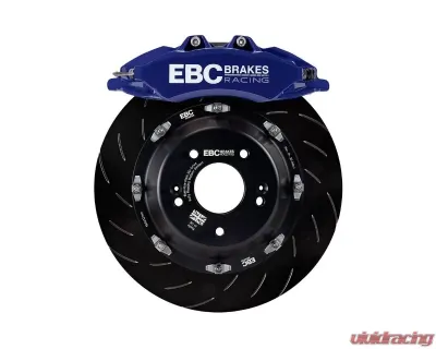 EBC Brakes 380x36mm Storm Shadow Blue Racing 6-Piston Apollo Big Brake Kit Toyota GR Supra 2020-2024 - BBK042BLU-1