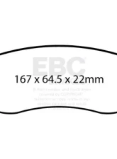EBC Brakes Front SR-21 Sintered Race Pads Porsche 991 GT3 | 718 Cayman GT4 w/PFC Brakes                                     - DP8081.28SR21 - Image 2
