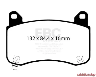 EBC Brakes Front Bluestuff NDX Trackday Brake Pad Set for Tesla Model 3/Y 2018-2023 - DP52418NDX