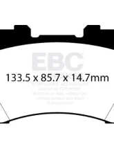 EBC Brakes Front RP-X Track & Race Brake Pads Toyota Corolla GR 1.6 Turbo Petrol 2023+                                     - DP82430RPX - Image 2