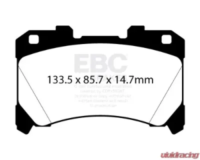 EBC Brakes Front RP-X Track & Race Brake Pads Toyota Corolla GR 1.6 Turbo Petrol 2023+ - DP82430RPX