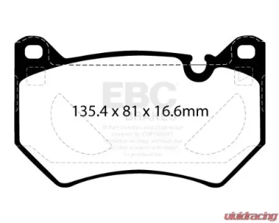 EBC Brakes Front Greenstuff 6000 Elite Series Brake Pad Set Audi Q5 FY 2.0 Turbo Petrol 2018-2023 - DP62436