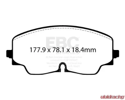 EBC Brakes Front Bluestuff NDX Trackday Brake Pad Set Audi S3 | Volkswagen Golf R 2.0 Turbo 2022-2023 - DP52448NDX