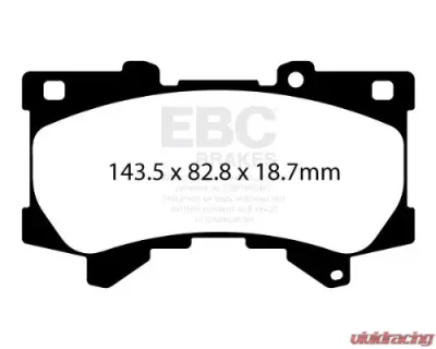 EBC Brakes Front Greenstuff 6000 Elite Series Brake Pad Set Lexus LX600 | Toyota Sequoia | Tundra 2022+ - DP62460