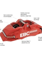 EBC Brakes Front Left Storm Shadow Blue Apollo-4 100 Series Assembled 4104 Left Hand Caliper BMW | Ford | Mazda 1992-2021                                     - BC4104BLU-L - Image 8