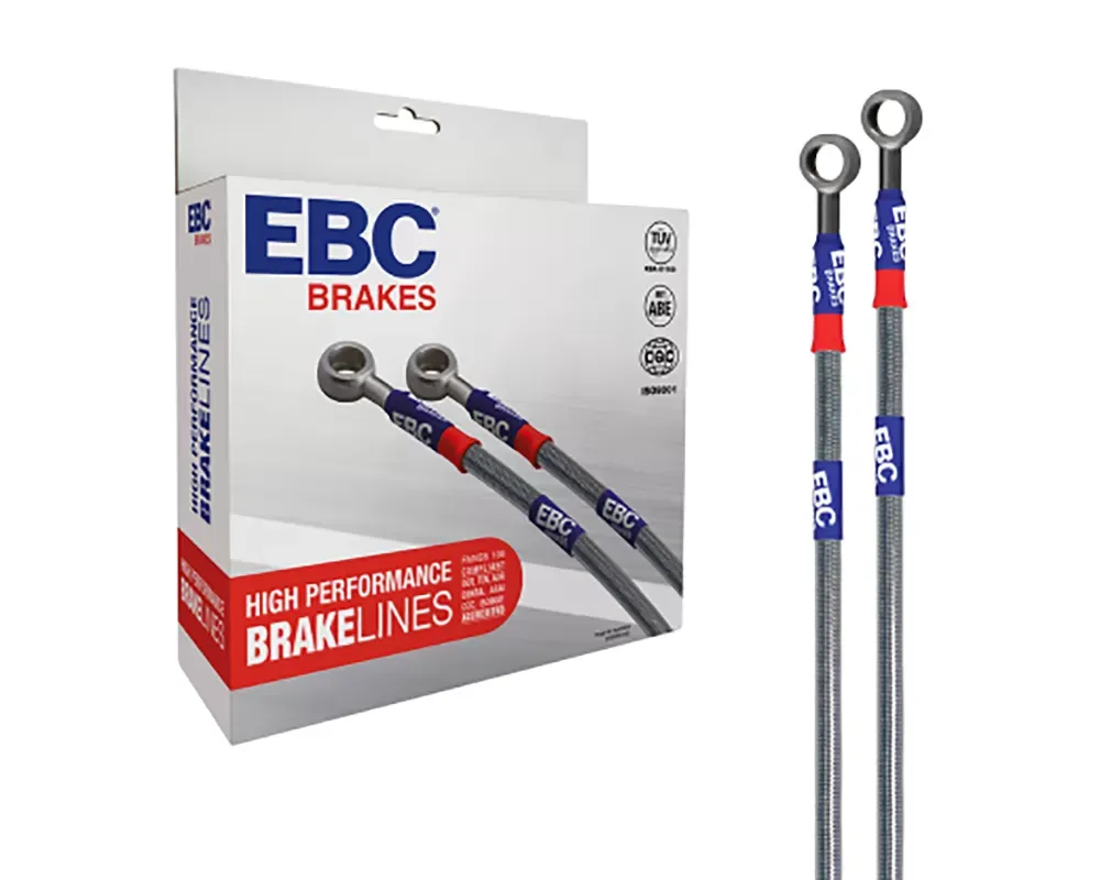 EBC Brakes 30mm Thick Stainless Steel Brake Line Kit Chevrolet Silverado 1500 2WD w/Rear Drums 2008-2013 - BLA7701-4L