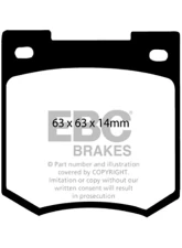 EBC Brakes Greenstuff 2000 Series Rear Sport Brake Pads Ford Cortina 1.6 1967-1970                                     - DP2106 - Image 4