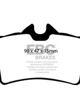 EBC Brakes Greenstuff 2000 Series Rear Sport Brake Pads Panoz Espante 2001-2007                                     - DP21156/2 - Image 4