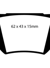 EBC Brakes Greenstuff 2000 Series Rear Sport Brake Pads Lotus Elan 1.6 1966-1974                                     - DP2145 - Image 4