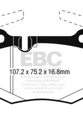 EBC Brakes Greenstuff 2000 Series Rear Sport Brake Pads Lexus GS-F 5.0L 2016+                                     - DP22261 - Image 4