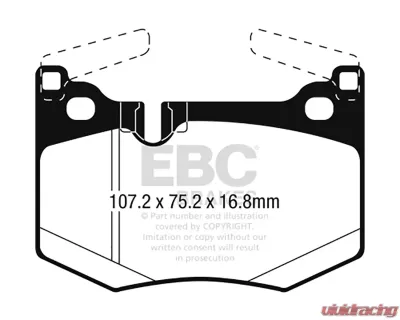 EBC Brakes Greenstuff 2000 Series Rear Sport Brake Pads Lexus GS-F 5.0L 2016+ - DP22261