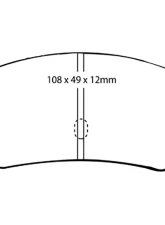 EBC Brakes Greenstuff 2000 Series Rear Sport Brake Pads Lancia Beta 1.8L 1975-1981                                     - DP2231 - Image 4