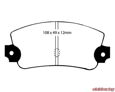 EBC Brakes Greenstuff 2000 Series Rear Sport Brake Pads Lancia Beta 1.8L 1975-1981 - DP2231