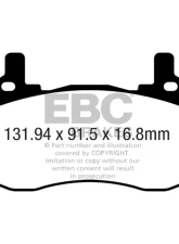 EBC Brakes Greenstuff 2000 Series Rear Sport Brake Pads Genesis G70 2.0L Turbo Brembo 2019+                                     - DP22357 - Image 4