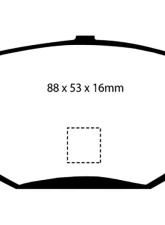 EBC Brakes Greenstuff 2000 Series Rear Sport Brake Pads Lotus Esprit 2.0 1975-1980                                     - DP2298 - Image 4