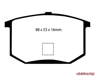 EBC Brakes Greenstuff 2000 Series Rear Sport Brake Pads Lotus Esprit 2.0 1975-1980 - DP2298