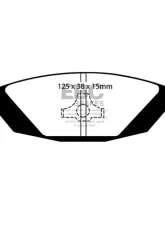 EBC Brakes Greenstuff 2000 Series Rear Sport Brake Pads Saab 900 2.0 1988-1990                                     - DP2635 - Image 4