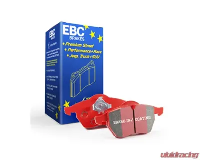 EBC Brakes Redstuff Ceramic Low Dust Front Brake Pads Audi RS7 4.0TT w/Cast Iron Rotors | Trapezoid Weights 2013-2014 - DP32081C