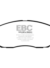 EBC Brakes Redstuff Ceramic Low Dust Front Brake Pads for Hyundai XG 350 3.5 2004-2005                                     - DP31725C - Image 5