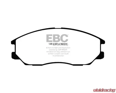 EBC Brakes Redstuff Ceramic Low Dust Front Brake Pads for Hyundai XG 350 3.5 2004-2005 - DP31725C