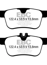 EBC Brakes Redstuff Ceramic Low Dust Rear Brake Pads for Honda Civic Hatchback 2017-2021                                     - DP32402C - Image 5