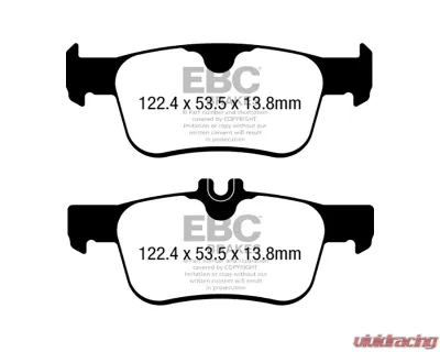 EBC Brakes Redstuff Ceramic Low Dust Rear Brake Pads for Honda Civic Hatchback 2017-2021 - DP32402C