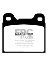 EBC Brakes Yellowstuff Street & Track Rear Brake Pads Volvo 740 2.3 ABS Girling 1991-1993                                     - DP41043R - Image 4