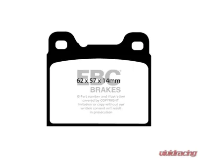 EBC Brakes Yellowstuff Street & Track Rear Brake Pads Volvo 740 2.3 ABS Girling 1991-1993 - DP41043R