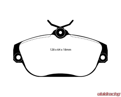 EBC Brakes Yellowstuff Street & Track Rear Brake Pads Volvo 740 2.3 ABS Girling 1991-1993 - DP41095R