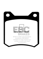 EBC Brakes Yellowstuff Street & Track Rear Brake Pads De Tomaso Pantera 5.7 GTS 1972-1984                                     - DP4162R - Image 4