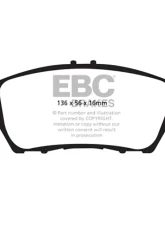 EBC Brakes Yellowstuff Street & Track Front Brake Pads Honda CR-Z 2010-2015                                     - DP42041R - Image 4