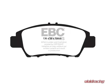 EBC Brakes Yellowstuff Street & Track Front Brake Pads Honda CR-Z 2010-2015 - DP42041R
