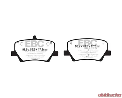 EBC Brakes Yellowstuff Street & Track Rear Brake Pads Volvo XC40 T4 2018+ - DP42366R