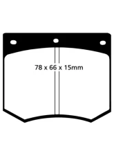 EBC Brakes Yellowstuff Street & Track Front Brake Pads AC 3000 3.0 1975-1986                                     - DP4291R - Image 4